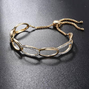 Yellow Gold Adjustable Bolo Bracelet with Diamond-Black Diamonds New York