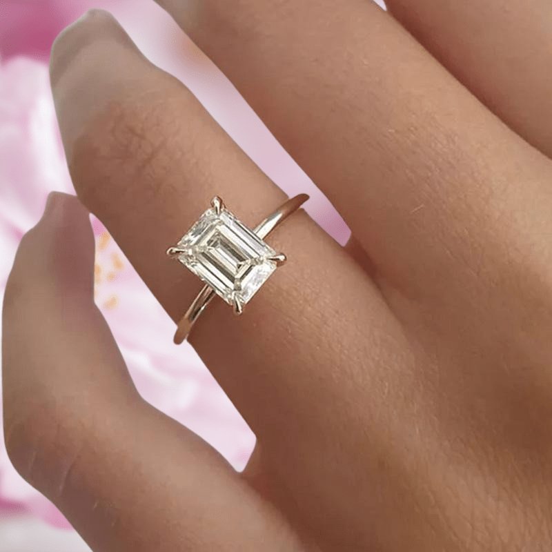 Myrtle Diamond Emerald Cut Ring - Bario Neal