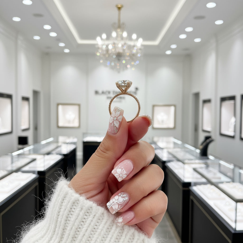 Yellow Gold Oval Cut Simulated Diamond Engagement Ring-Black Diamonds New York