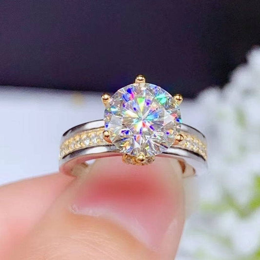 Yellow Gold Sparkling Diamond Engagement Ring-Black Diamonds New York