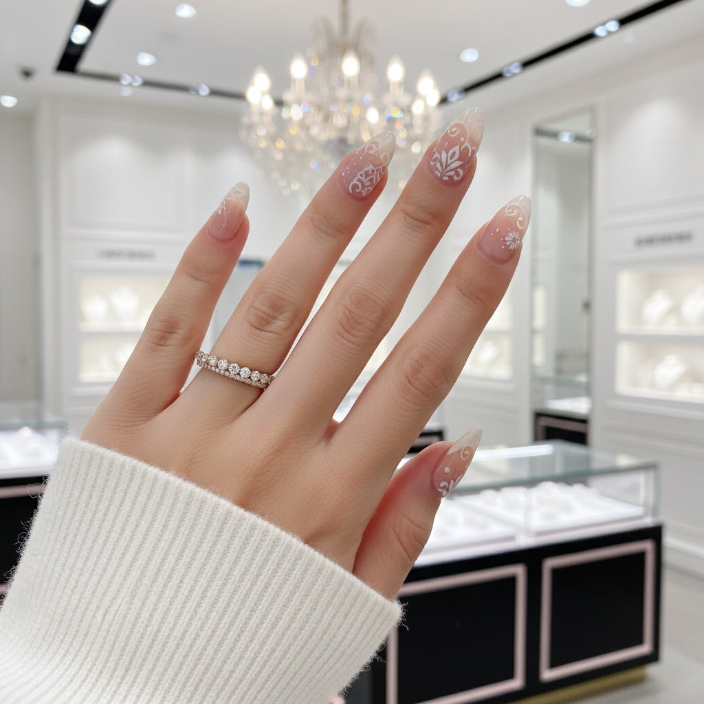 Women's Stackable Diamond Bands White Gold Rings For Women